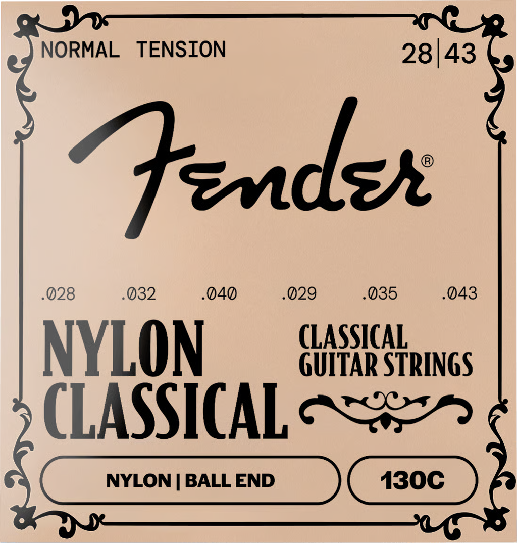Fender 130 Classical/Nylon Guitar Strings - Ball End Normal Tension