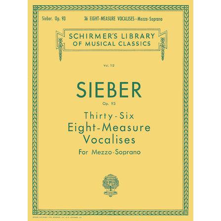 Hal Leonard - Schirmer's Library of Classics Volume 112, Sieber Op. 93, 36 Eight-Measure Vocalises