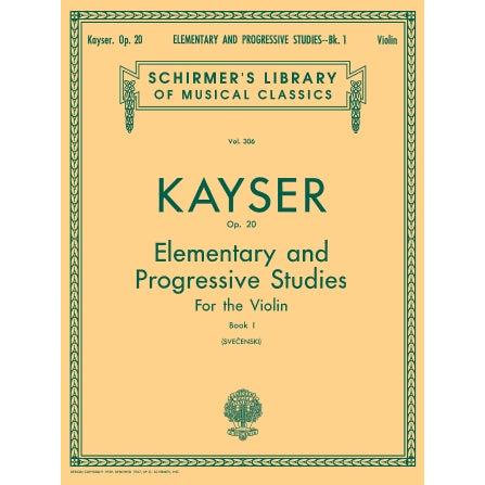 Hal Leonard - Kayser - Elementary & Progressive Studies, Op. 20 Book I Schirmer's Library of Musical Classics Vol. 306