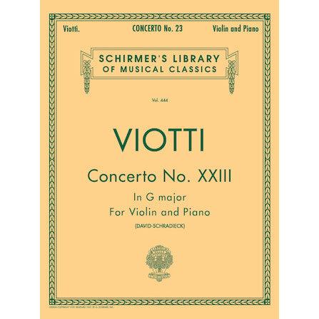 Hal Leonard - Schirmer's Library of Musical Classics Volume 444 -  Viotti Concerto No. 23 in G Major for Violin and Piano