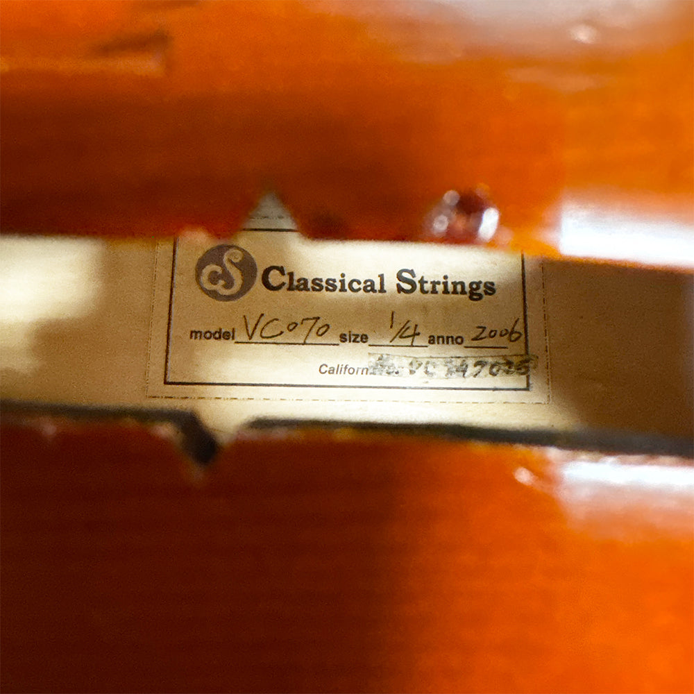 Classical Strings Used VC70 Cello Outfits - 1/4 Size