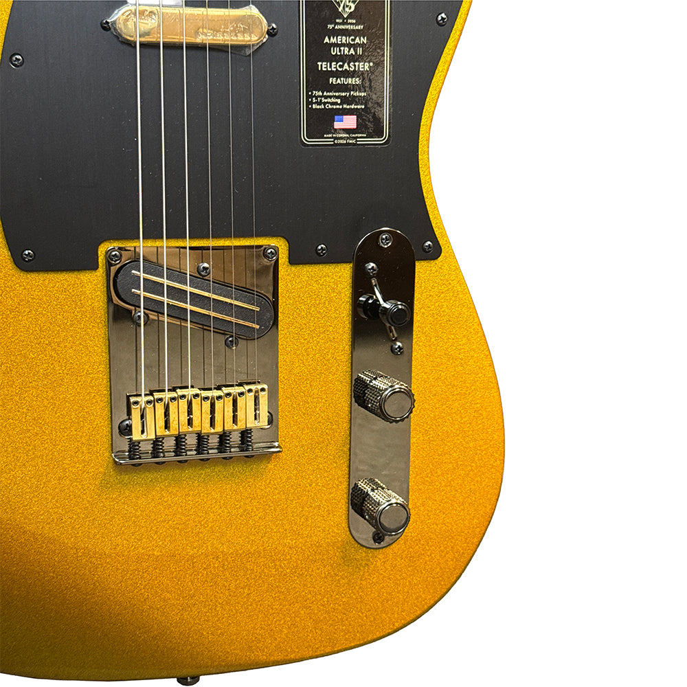 Fender 75th Anniversary American Ultra II Telecaster Electric Guitar - Liquid Gold