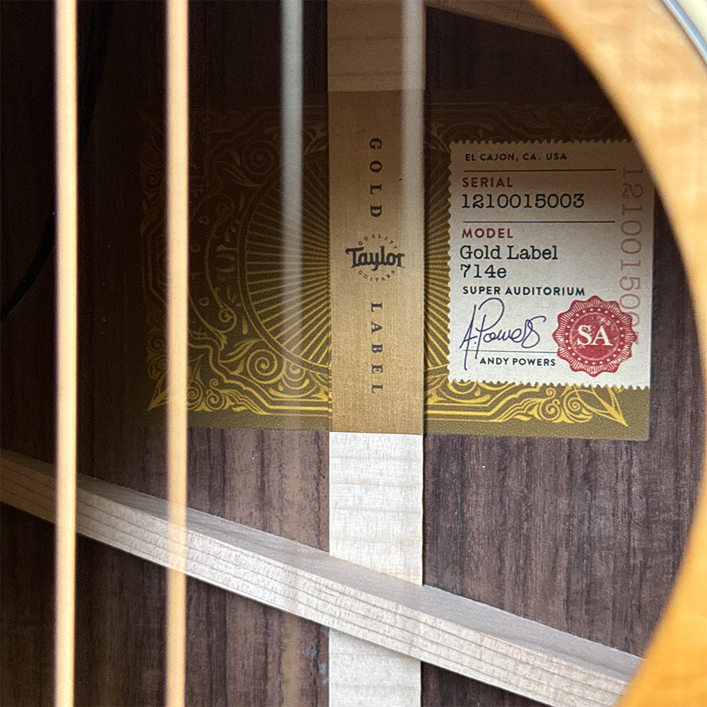 Taylor Gold Label 714e Acoustic-electric Guitar - Natural with Firestripe Pickguard