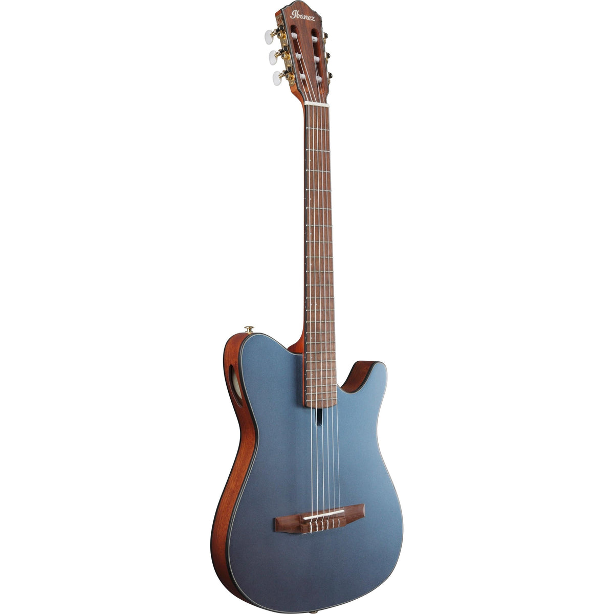 Ibanez FRH10N Thinline Nylon Acoustic-Electric Guitar -  Indigo Blue Metallic Flat