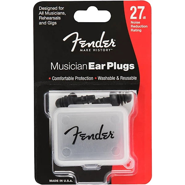 Fender Musician Series Black Earplugs Single Pair
