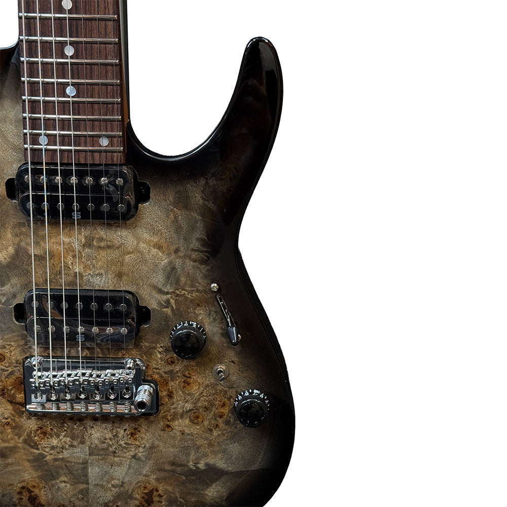 Ibanez Premium AZ427P1PB 7-string Electric Guitar - Charcoal Black Burst