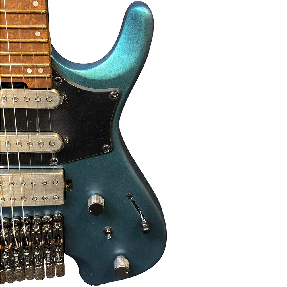 Ibanez Q547 7-string Electric Guitar - Blue Chameleon Metallic Matte