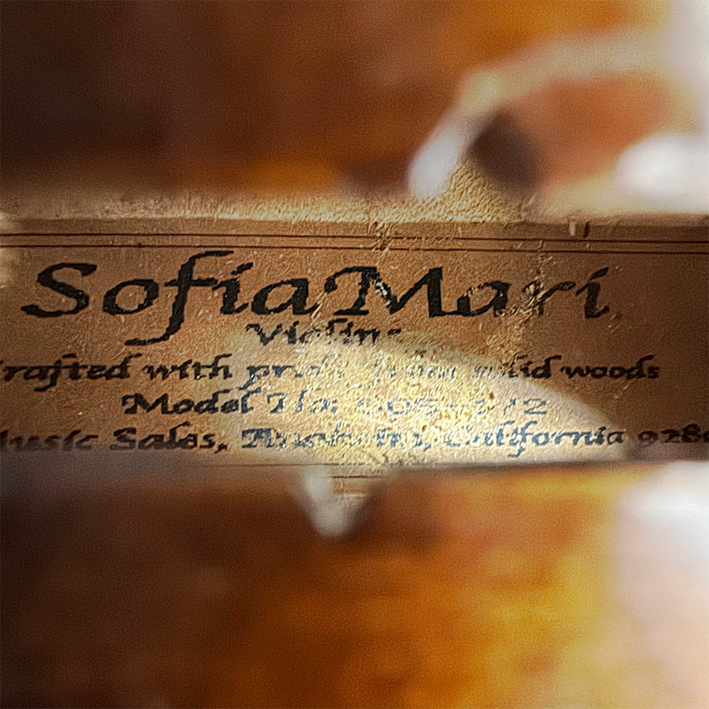 SofiaMari Used Violin Outfit Hand-Carved - 1/2 Size