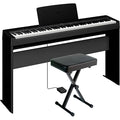 Yamaha P143LXB Digital Piano Bundle (with L100 and PKBB1)