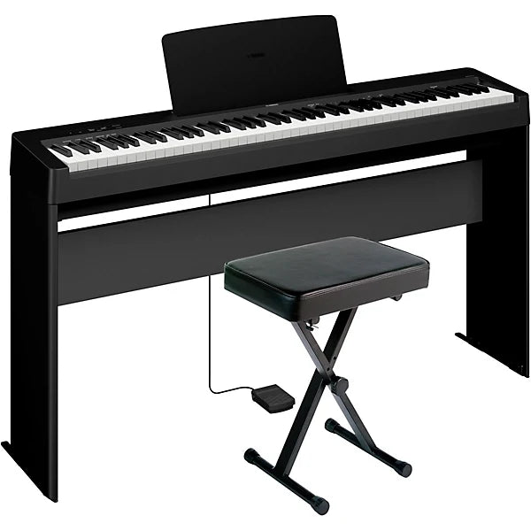 Yamaha P143LXB Digital Piano Bundle (with L100 and PKBB1)