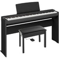 Yamaha P-225B Bundle with L200 Stand and BB1 Bench - Black