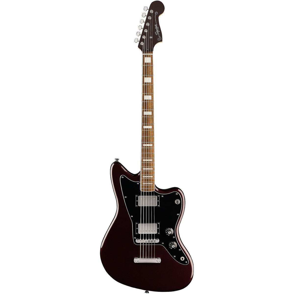 Squier Paranormal Baritone Jazzmaster HH Electric Guitar - Oxblood