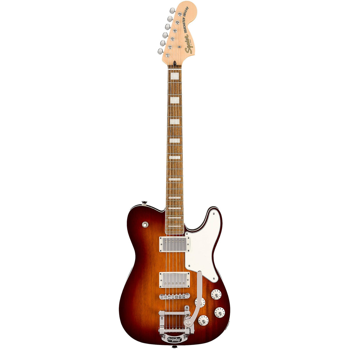 Squier Paranormal Troublemaker Telecaster Deluxe with Bigsby Electric Guitar - Honey Sunburst