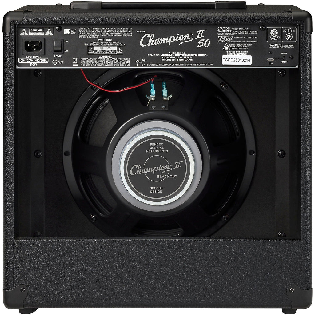 Fender Champion II 50-watt 1 x 12-inch Combo Amplifier - Black