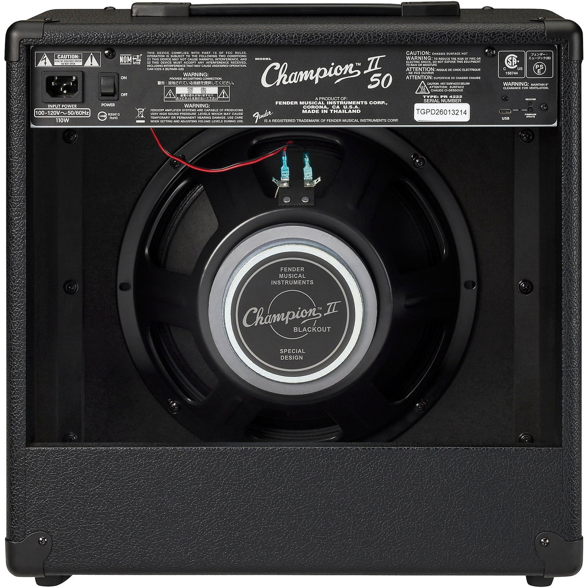 Fender Champion II 50-watt 1 x 12-inch Combo Amplifier - Black