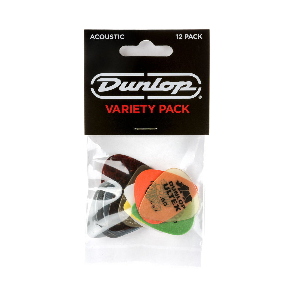 Dunlop PVP112 Acoustic Guitar Picks Variety Pack - 12-Pack