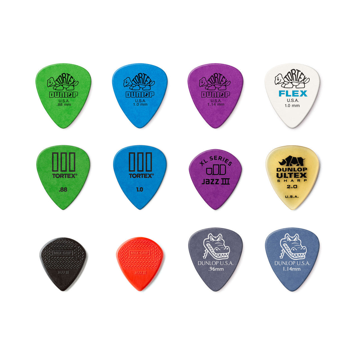 Dunlop PVP113 Pick Flow Variety Pack - 12-pack