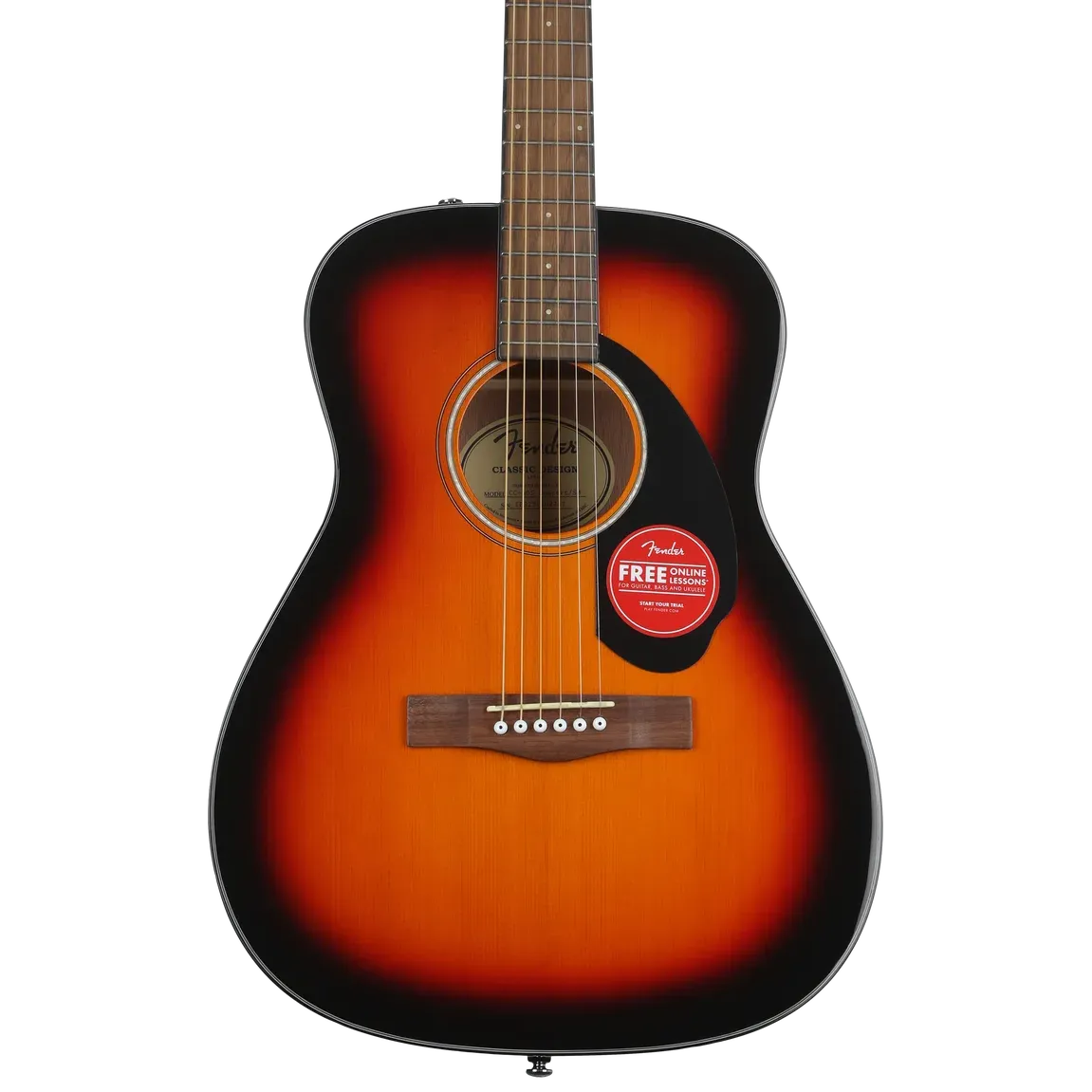 Fender CC-60S Concert Acoustic Guitar - 3-color Sunburst