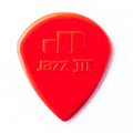 Dunlop 47P3N Nylon Jazz III Guitar Picks - 1.38mm Red Point Tip (6-pack)