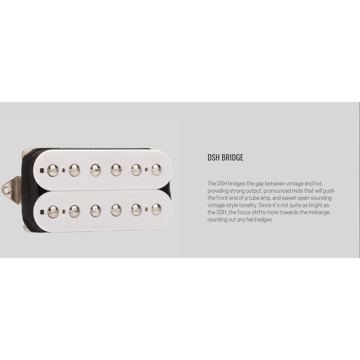 Suhr DSH Bridge Pickup Reverse Zebra Ring-Mount 53mm
