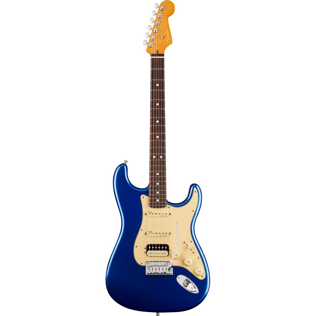 Fender American Ultra Stratocaster HSS Electric Guitar - Cobra Blue with Rosewood Fingerboard