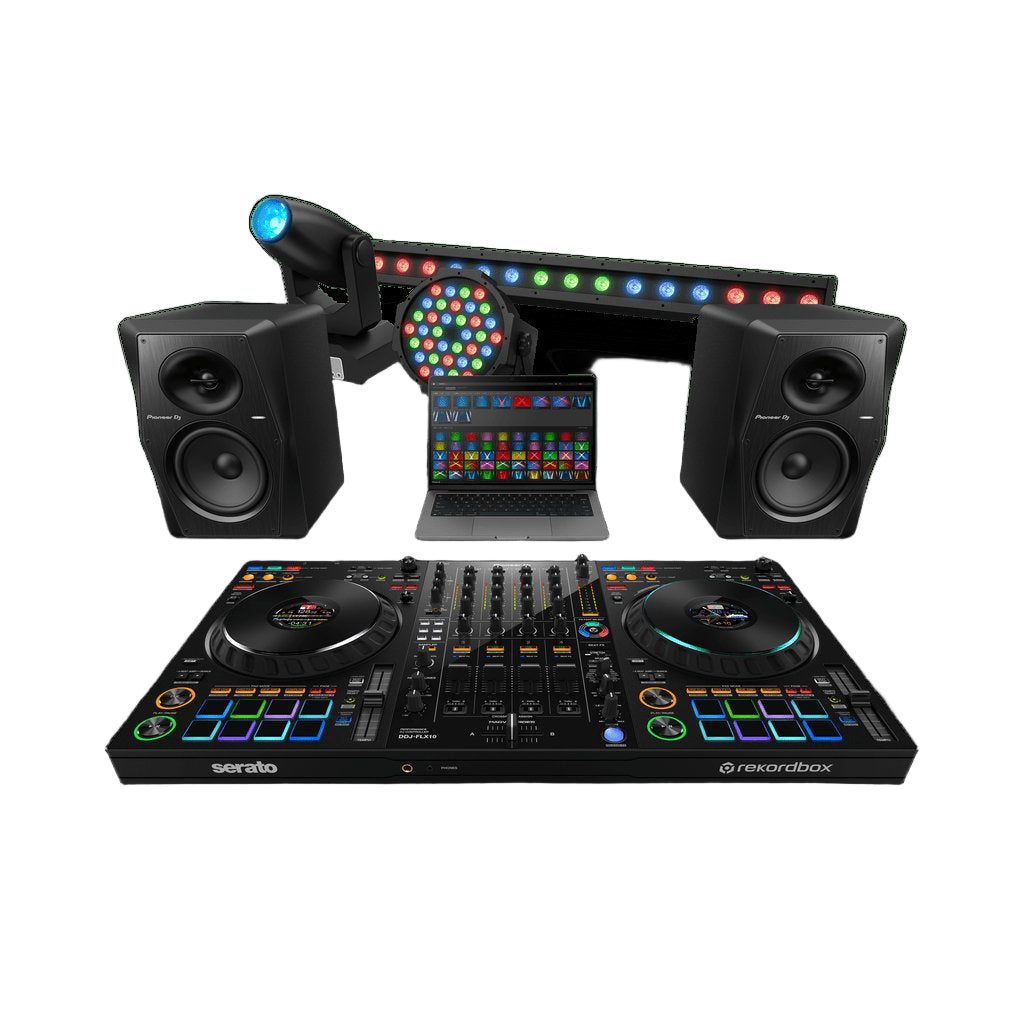 Pioneer DJ DDJ-FLX10 4-deck Rekordbox and Serato DJ Controller - Black