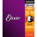 Elixir Strings 11052 Nanoweb 80/20 Acoustic Guitar Strings - .012-.053 Light