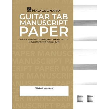 Hal Leonard Guitar Tablature Manuscript Paper - Standard