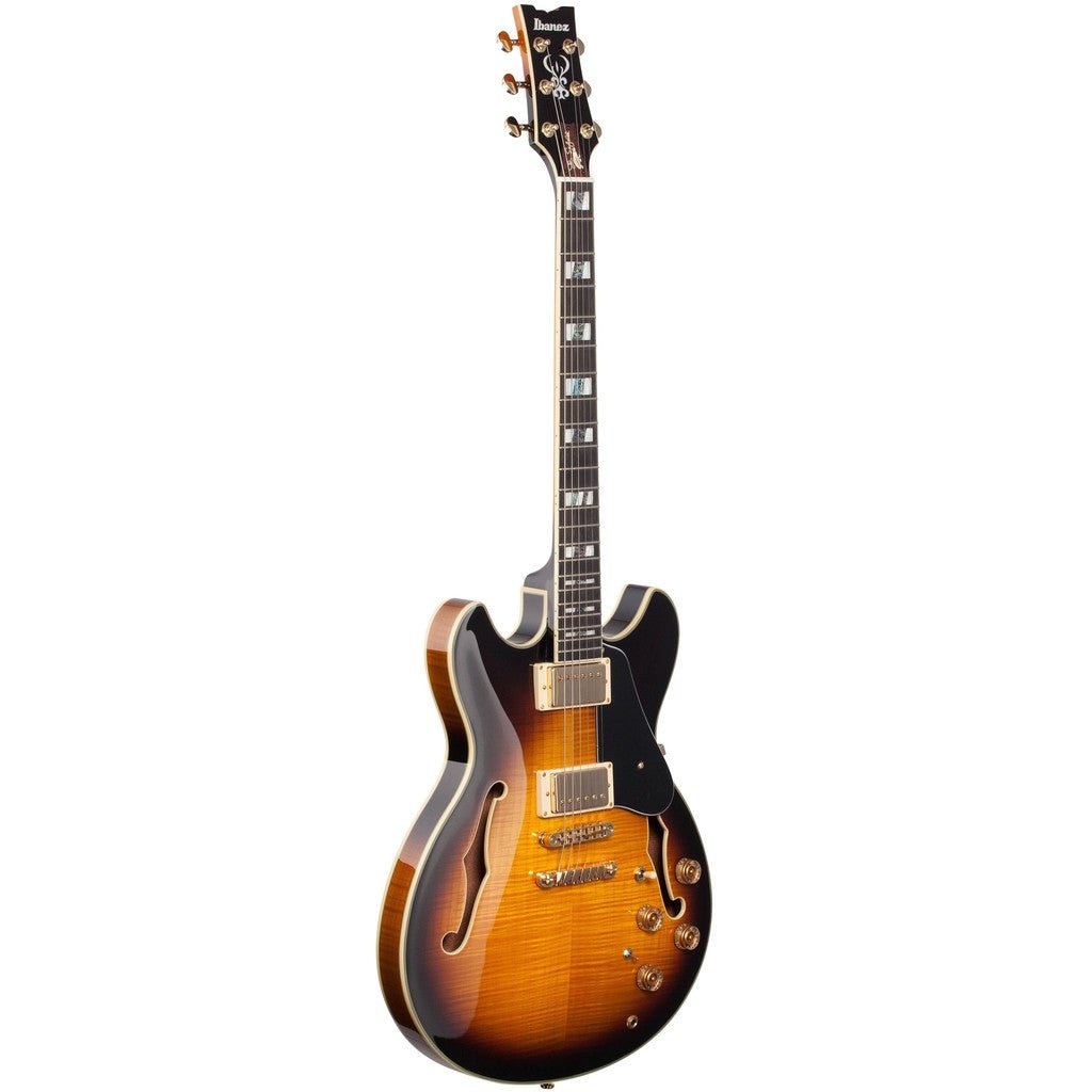 Ibanez John Scofield Signature JSM10 Semi-hollowbody Electric Guitar - Vintage Yellow Sunburst