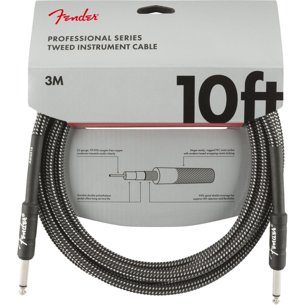 Fender Professional Series Straight to Straight Instrument Cable - 10 foot
