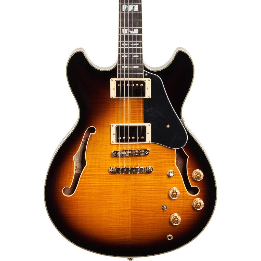 Ibanez John Scofield Signature JSM10 Semi-hollowbody Electric Guitar - Vintage Yellow Sunburst