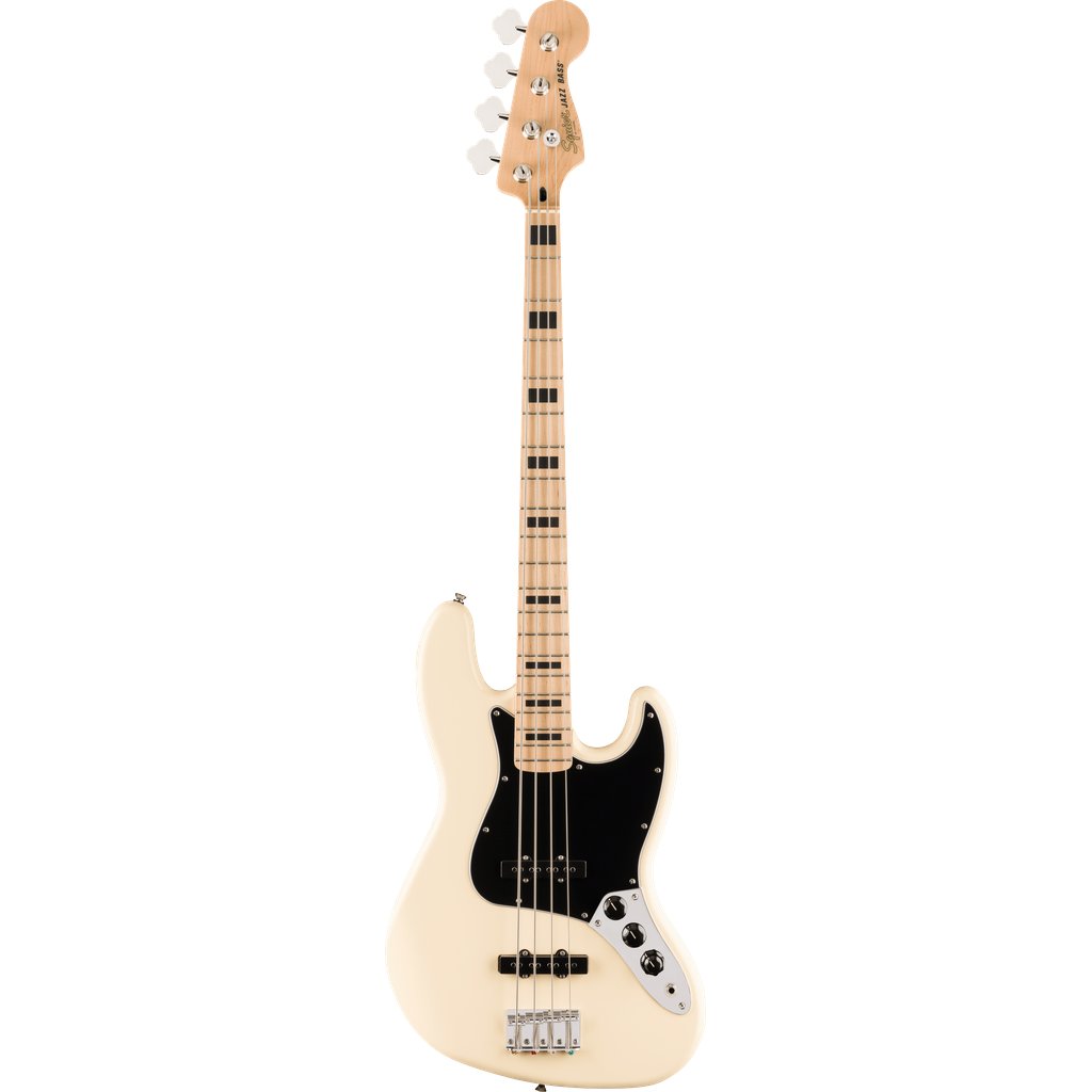 Squier Affinity Series Active Jazz Bass - Olympic White with Maple Fingerboard [BUNDLE]