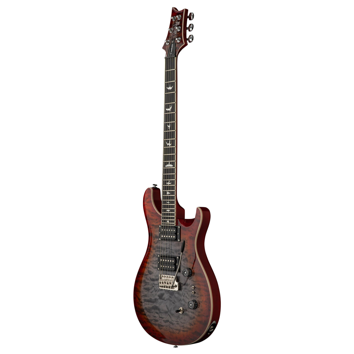 PRS SE Custom 24-08 Quilt Top Electric Guitar - Charcoal Cherry Burst