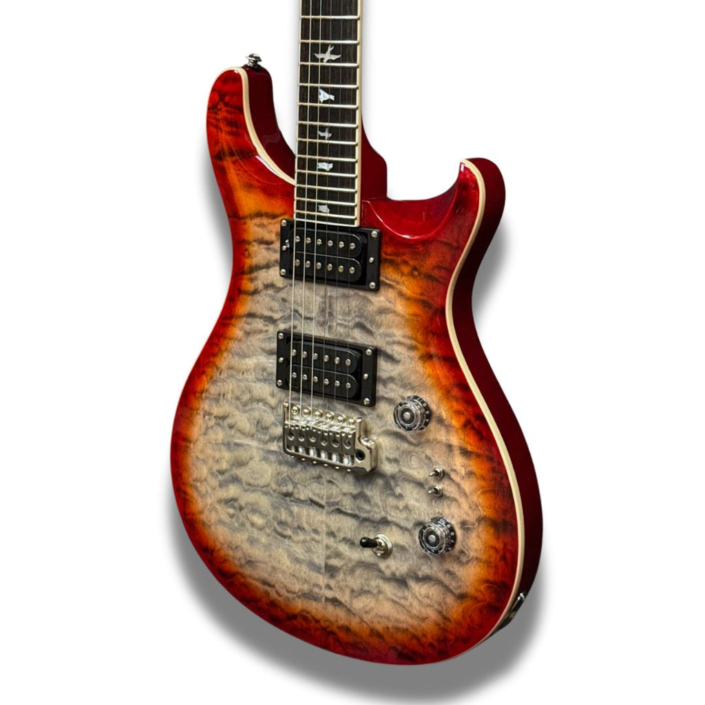 PRS SE Custom 24-08 Quilt Top Electric Guitar - Charcoal Cherry Burst