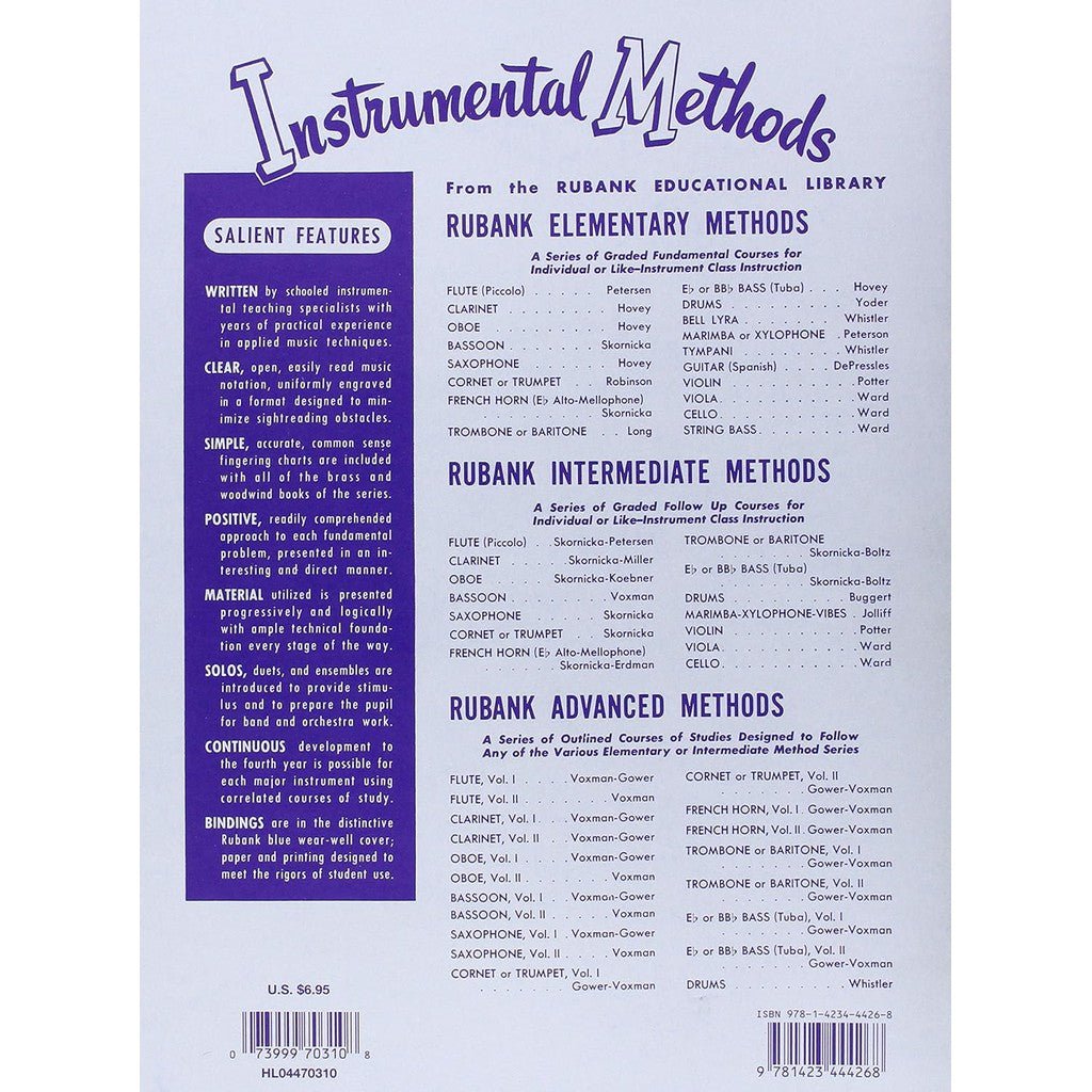 Hal Leonard - Rubank Advanced Method for Clarinet Vol. 1