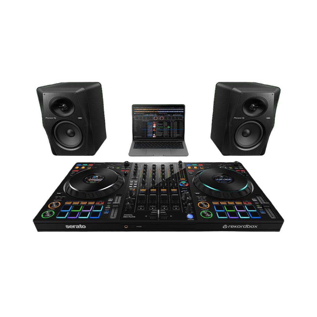 Pioneer DJ DDJ-FLX10 4-deck Rekordbox and Serato DJ Controller - Black
