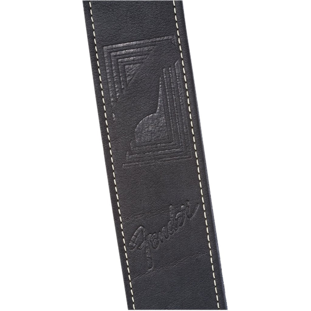 Fender Monogrammed Leather Guitar Strap Black