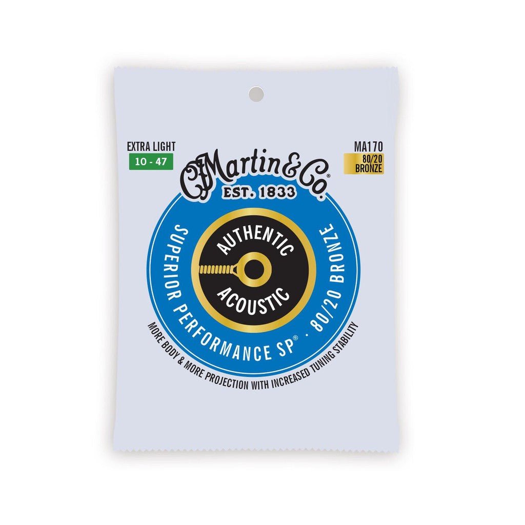 Martin Authentic Acoustic Superior Performance 80/20 Bronze Guitar Strings
