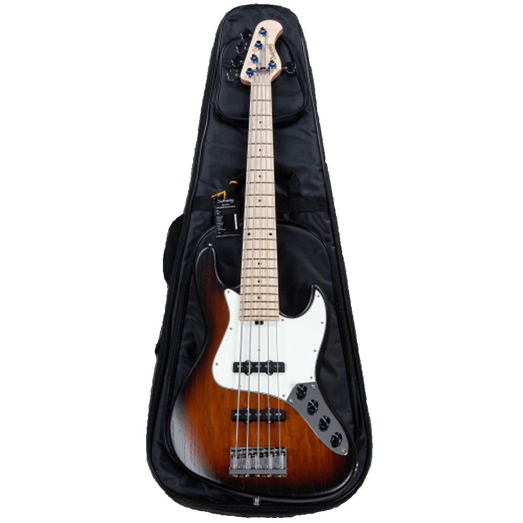 Sadowsky MetroLine 21-Fret Vintage J/J Swamp Ash Body 5-String Bass Guitar - Almond Sunburst Transparent Satin