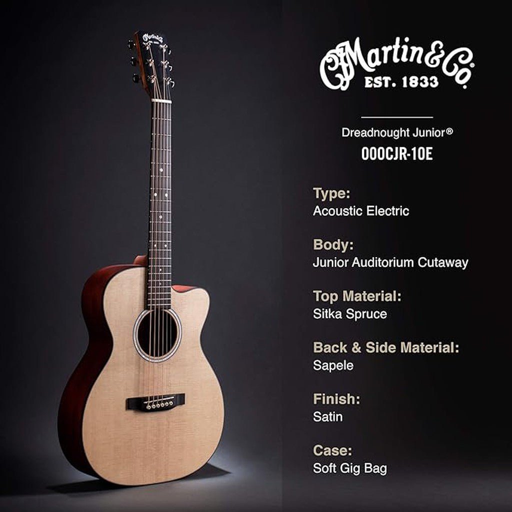 Martin 000CJr-10E Acoustic-Electric Guitar - Natural