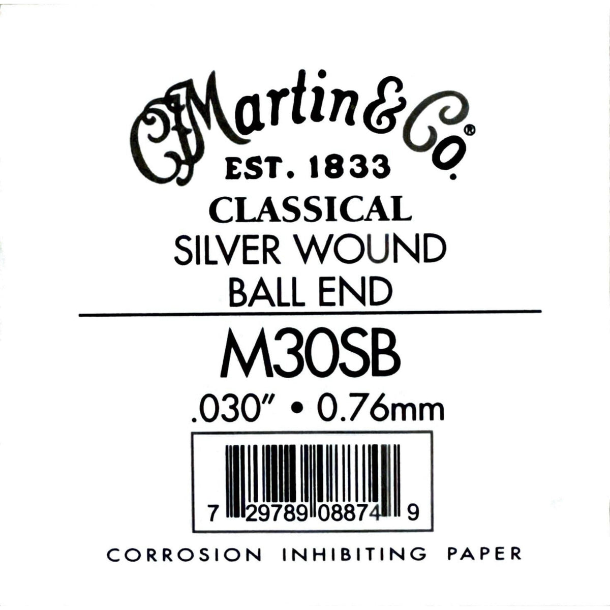 Martin 41M Silver Wrap Ball End Single String for Classical Guitar
