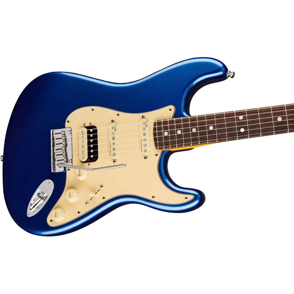 Fender American Ultra Stratocaster HSS Electric Guitar - Cobra Blue with Rosewood Fingerboard