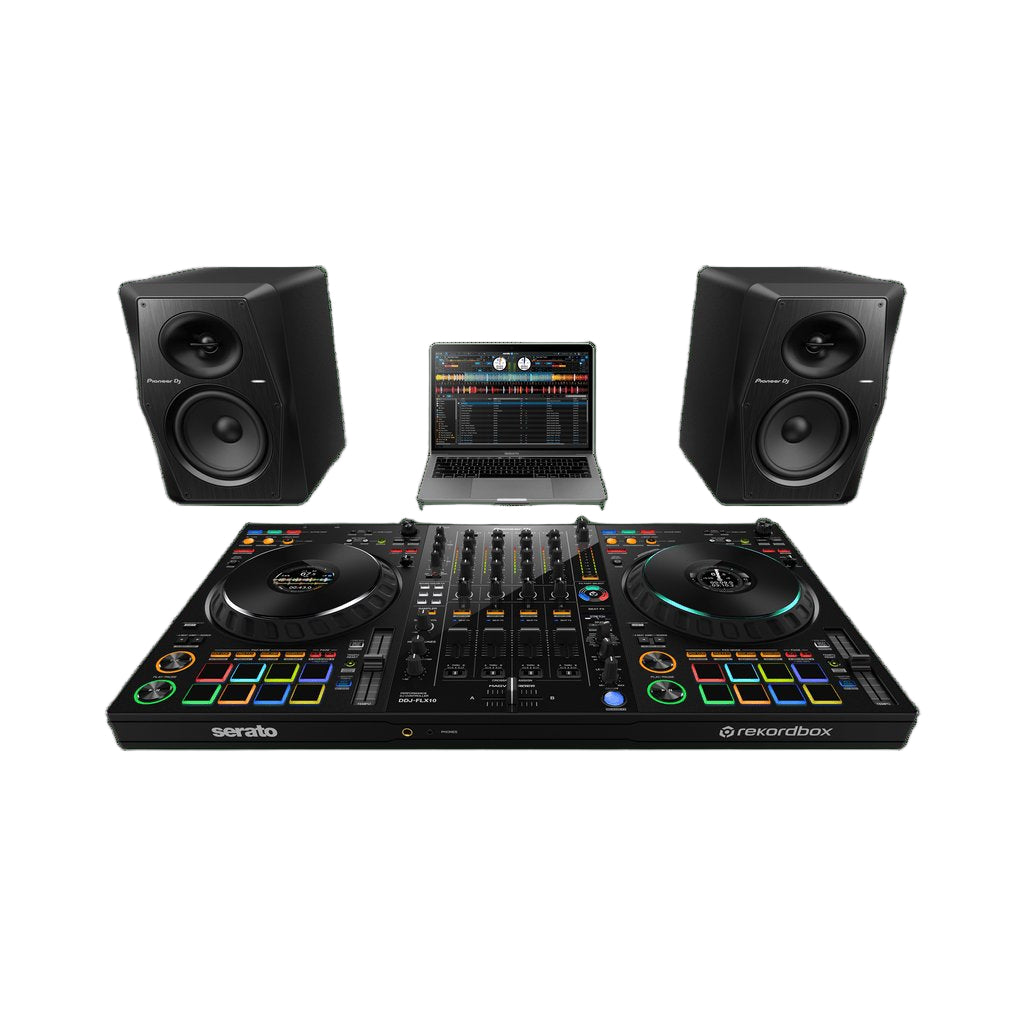 Pioneer DJ DDJ-FLX10 4-deck Rekordbox and Serato DJ Controller - Black