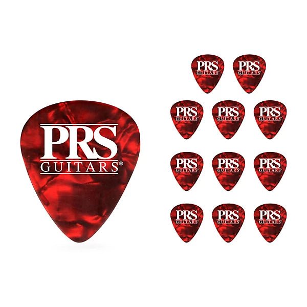 PRS Red Tortoise Celluloid Medium Guitar Picks - 12-Pack
