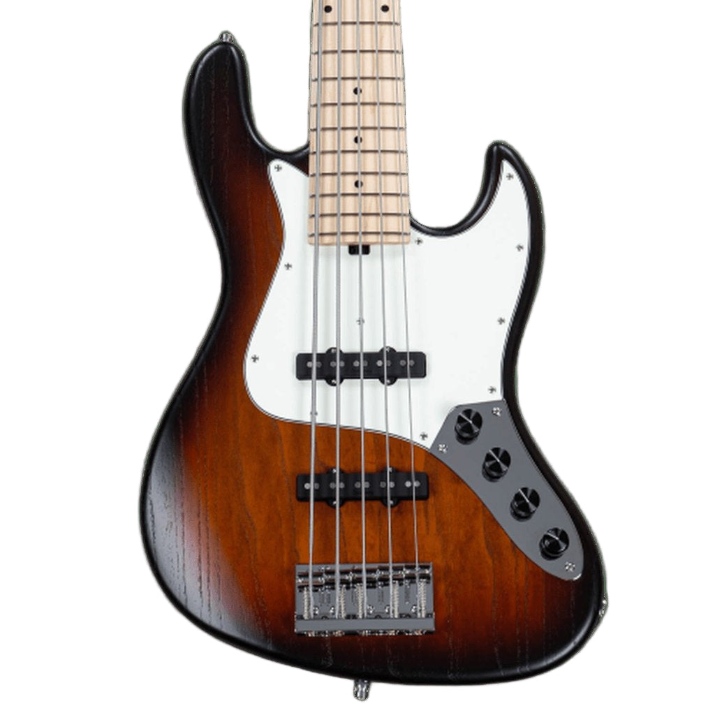 Sadowsky MetroLine 21-Fret Vintage J/J Swamp Ash Body 5-String Bass Guitar - Almond Sunburst Transparent Satin