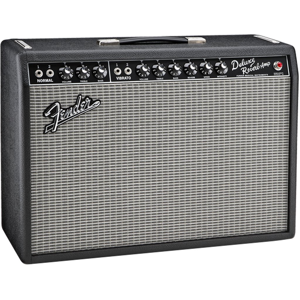 Fender '65 Deluxe Reverb 1x12" 22-watt Tube Guitar Combo Amp - Black [BUNDLE]