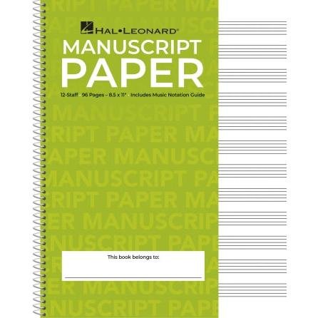 Hal Leonard Standard Wire-bound Manuscript Paper - Green