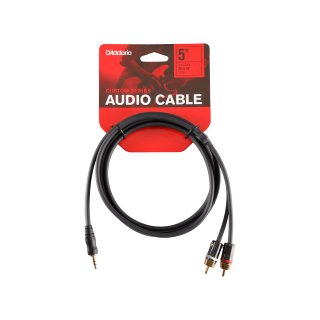 D'Addario Dual RCA to Stereo Mini Cable - 5 Feet