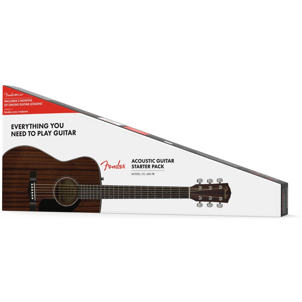 Fender CC-60S Concert Acoustic Guitar Pack - Mahogany
