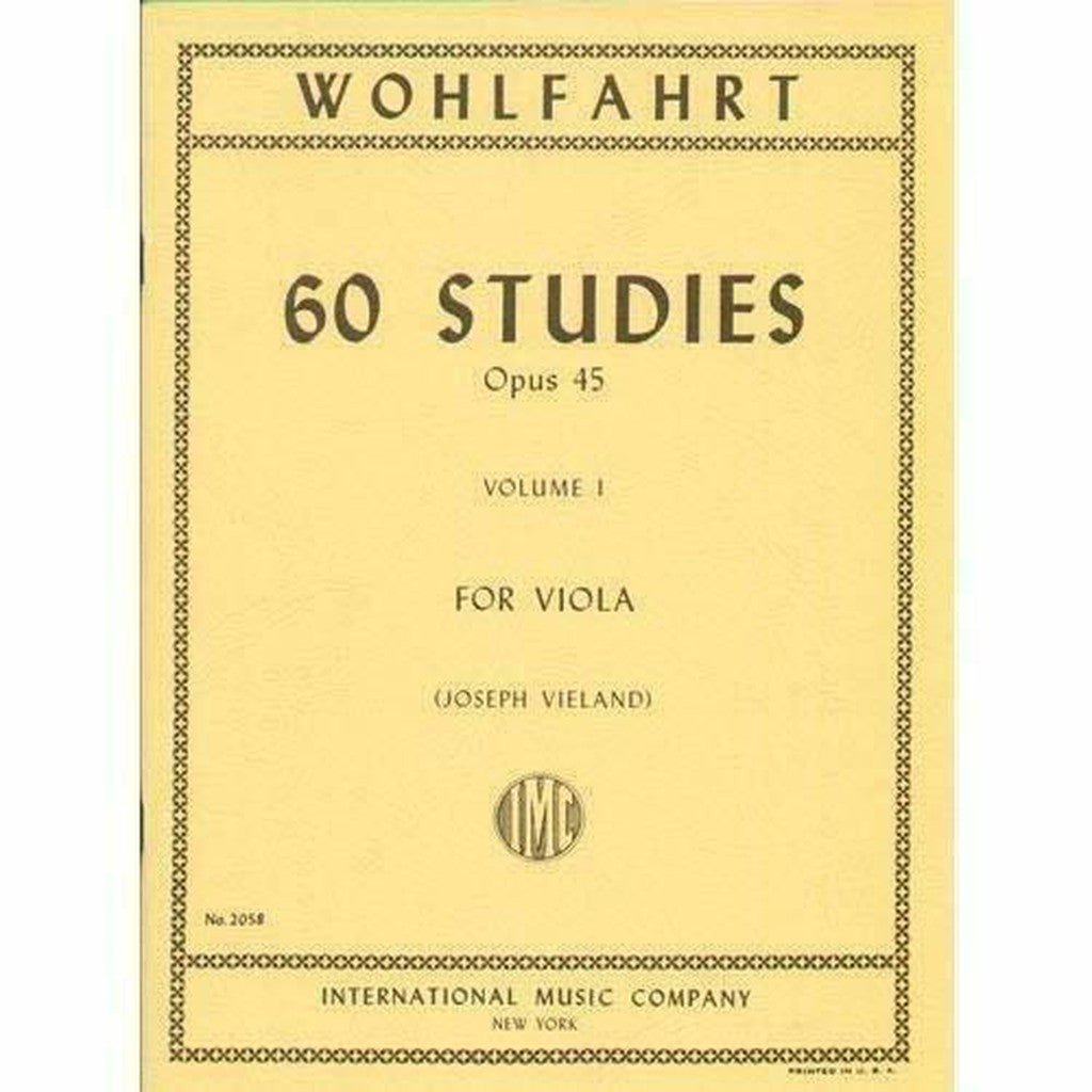 Wohlfahrt Franz 60 Studies, Op. 45: Volume 1 - Viola solo - by Joseph
